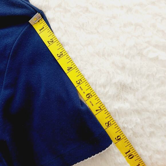 Top Size XL Navy White Embroidery Cruise Nautical Sailorcore Coastal Classic Y2K - Picture 8 of 14